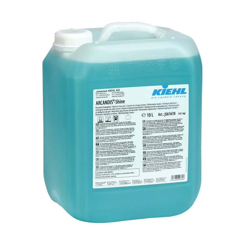 [KIJ561610] Arcandis-Shine Kiehl, 10 l öblítőszer, gépi, semle