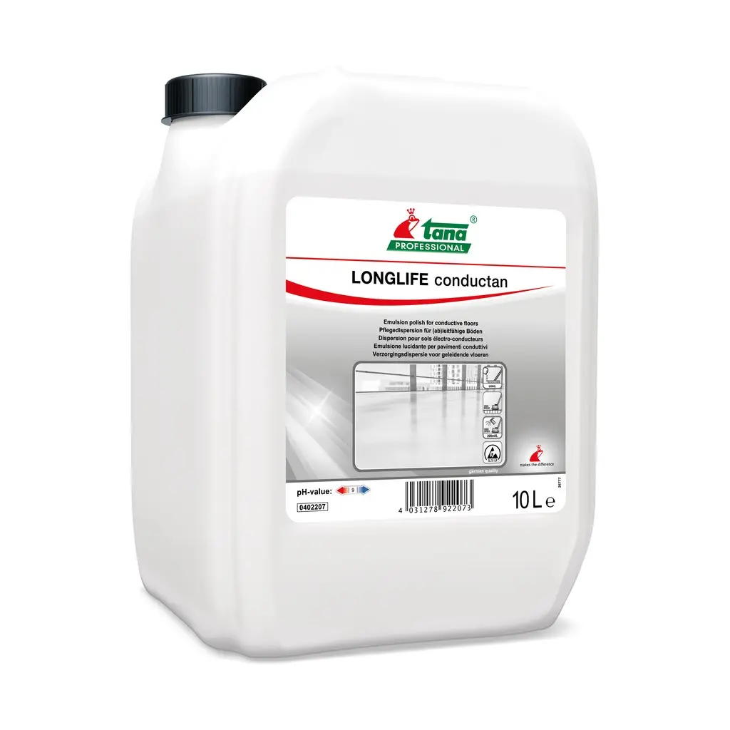 [TA0402207] Longlife Conductan Tana, 10 l, bevonat, emulziós padlóápoló vezetőképes padlókhoz