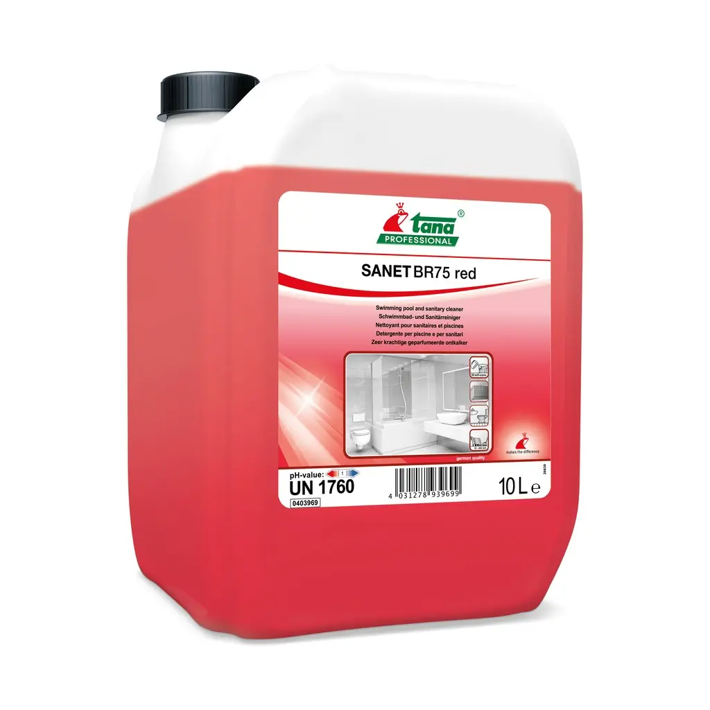 BR 75 Red Tana, 10 l, uszodai és szaniter tisztítószer, vízkőoldó