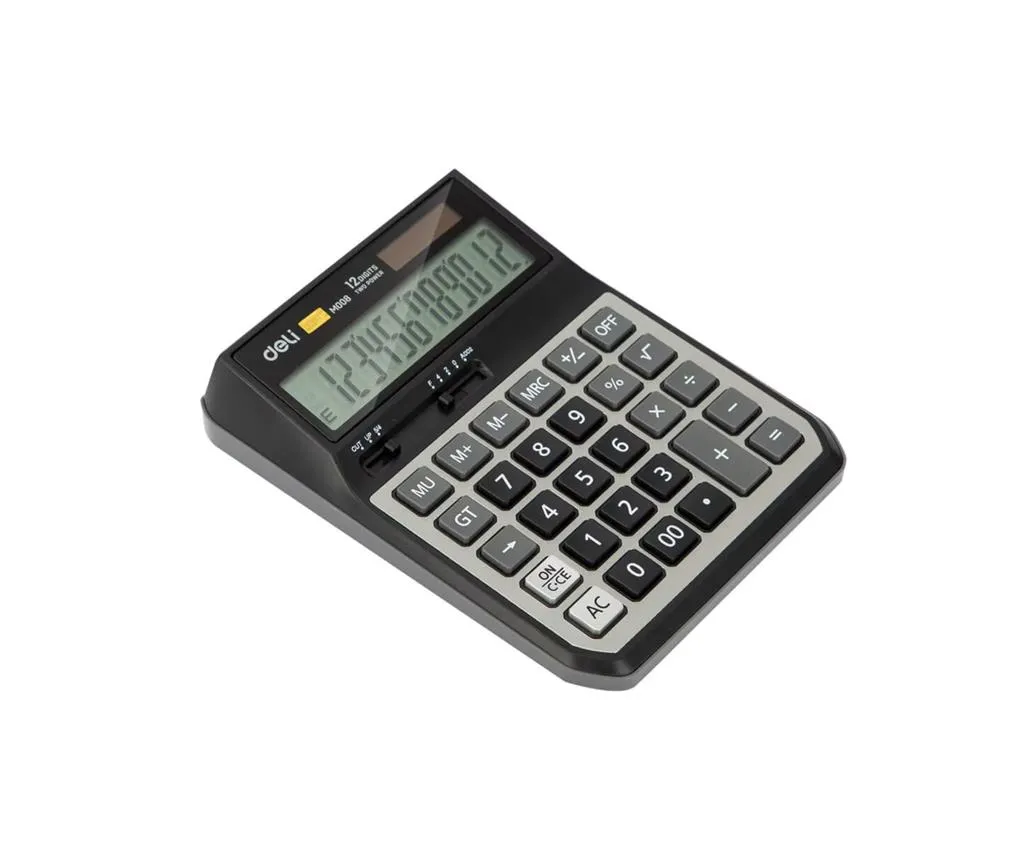 Számológép, asztali, 8 számjegy, fekete-szürke