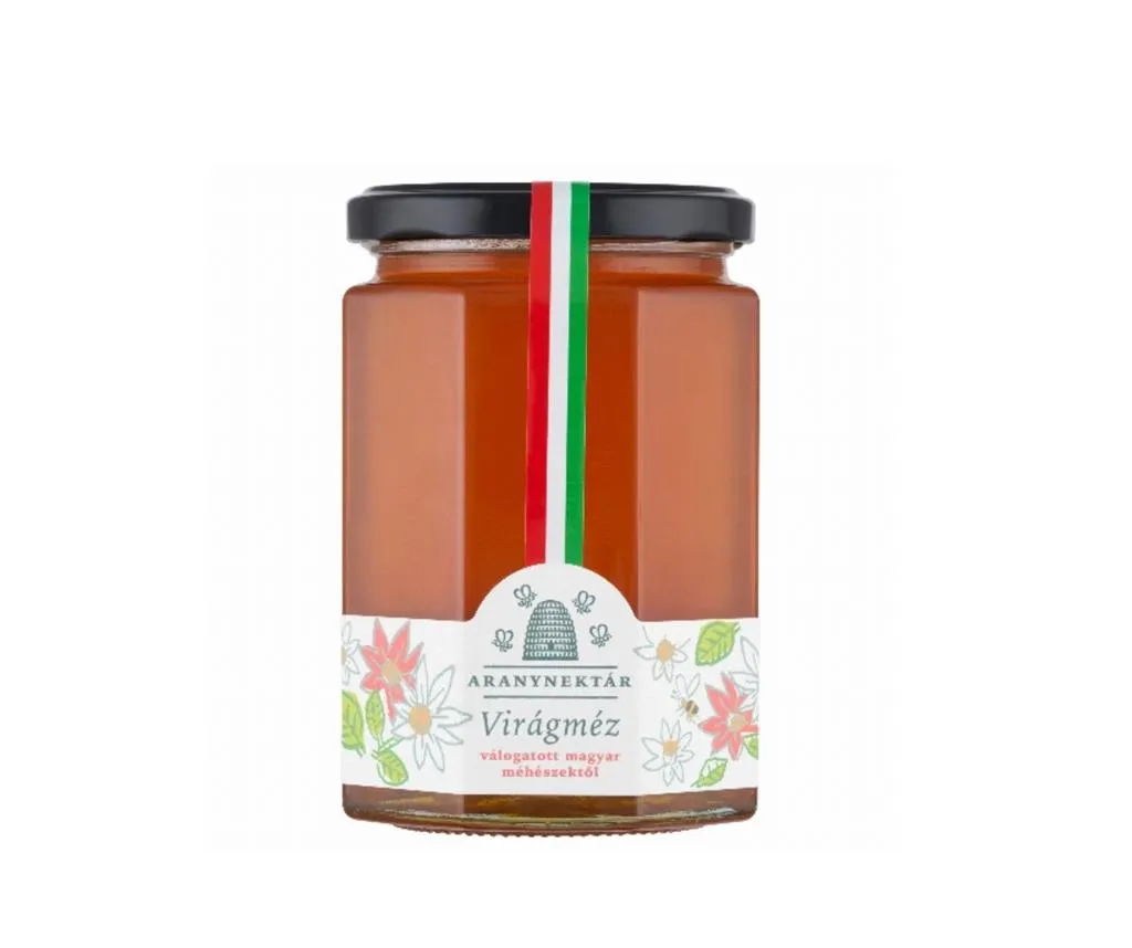 [VPC07434] Aranynektár virágméz, üveges, 500 g