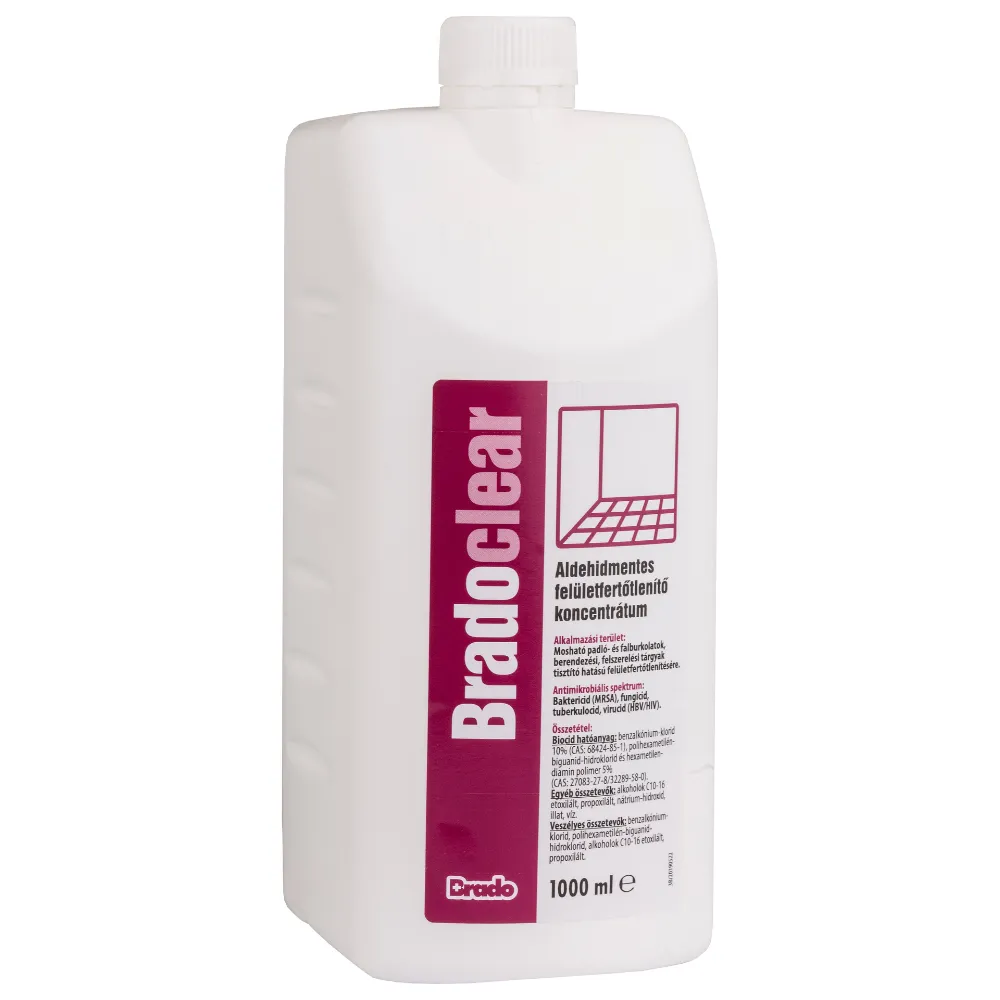 [BR16404] Bradoclear aldehidmentes felületfertőtlenítő koncentrátum 1L