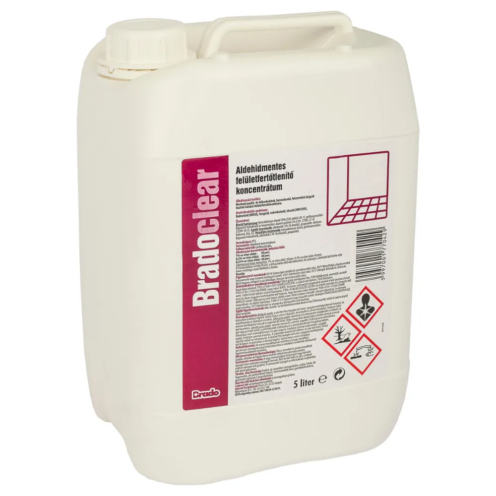 [BR16405] Bradoclear aldehidmentes  felületfertőtlenítő koncentrátum 5L