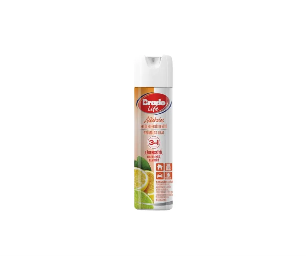 Bradolife felületfertőtlenítő és légfrissítő 300ml gyümölcs illat