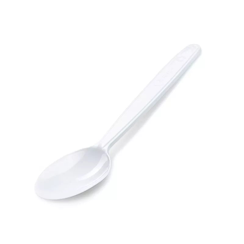 [HT9020] Műanyag kanál, újrahasználható fehér, 18cm, 50db/csom., 2000 db/karton
