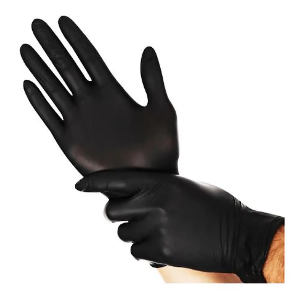[ZARNBCS10003] Nitril vizsgálókesztyű easyCARE, púdermentes, nem steril, S, fekete, 100db/doboz