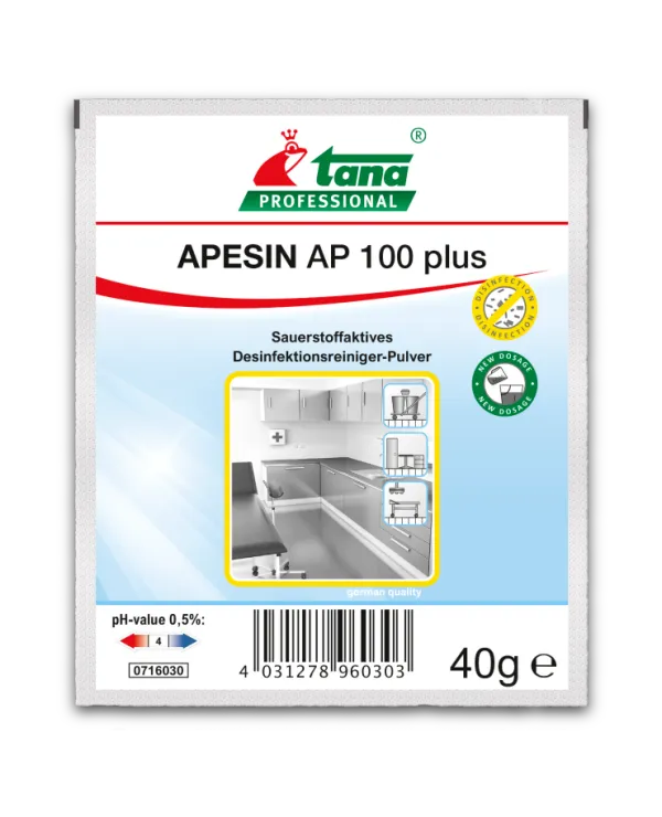 Tana Apesin AP 100 ,100x40g , fertőtlenítő tisztítószer , oxigénaktív , ex:TA0716030