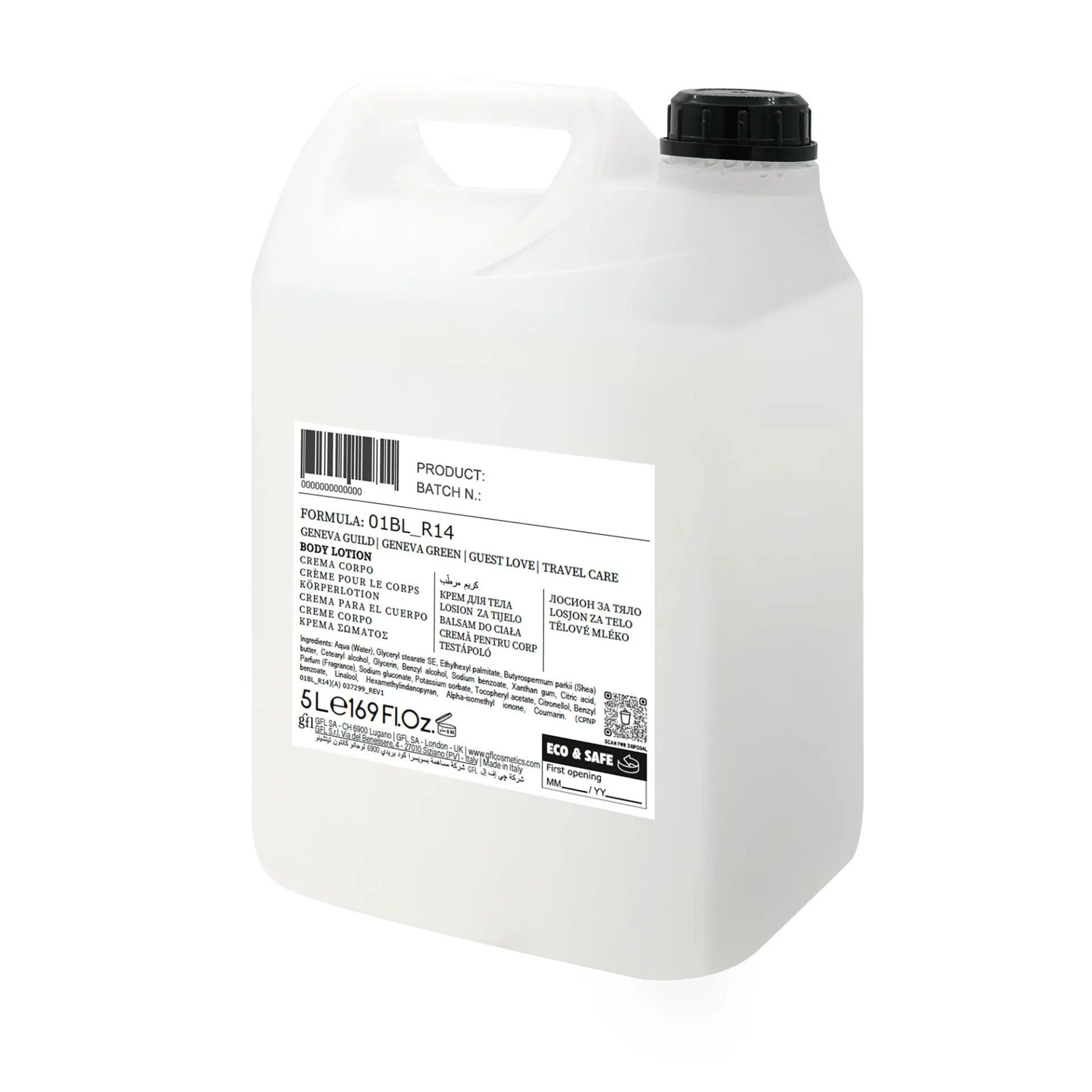 [HGFLTB5LBL1ST] Geneva Guild - Geneva Green - Guest Love Travelcare Essentials testápoló, 5 L