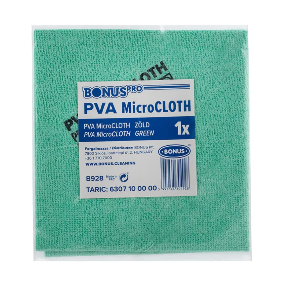 [BOB928] PVA Mikro Bonus kendő, 39x36 cm, zöld