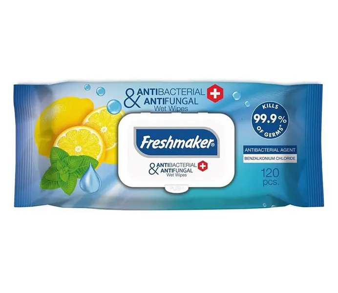 Freshmaker antibakteriális nedves törlőkendő 120 db
