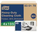 Tork bioalapú, szöszszegény tisztítókendő, fehér, 4x105/karton, 1 réteg, W4 ,10,92x35.56 cm