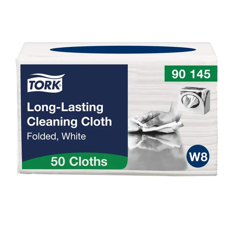 [TO90145] Tork, többször használható tisztítókendő, fehér, 1 réteg, Z hajtás, W8, 8x50/karton