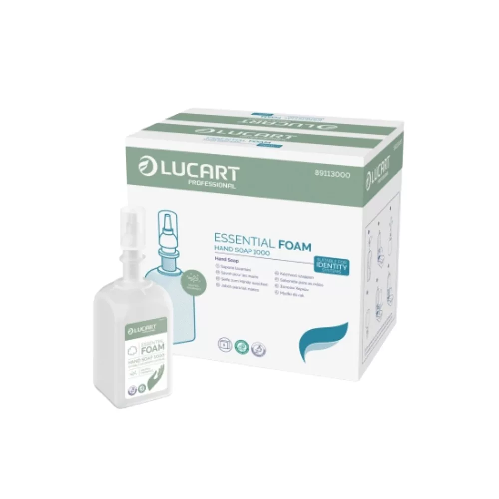 Lucart Identity Essential Foam, semleges illatú habszappan, 1000ml, 6db/karton