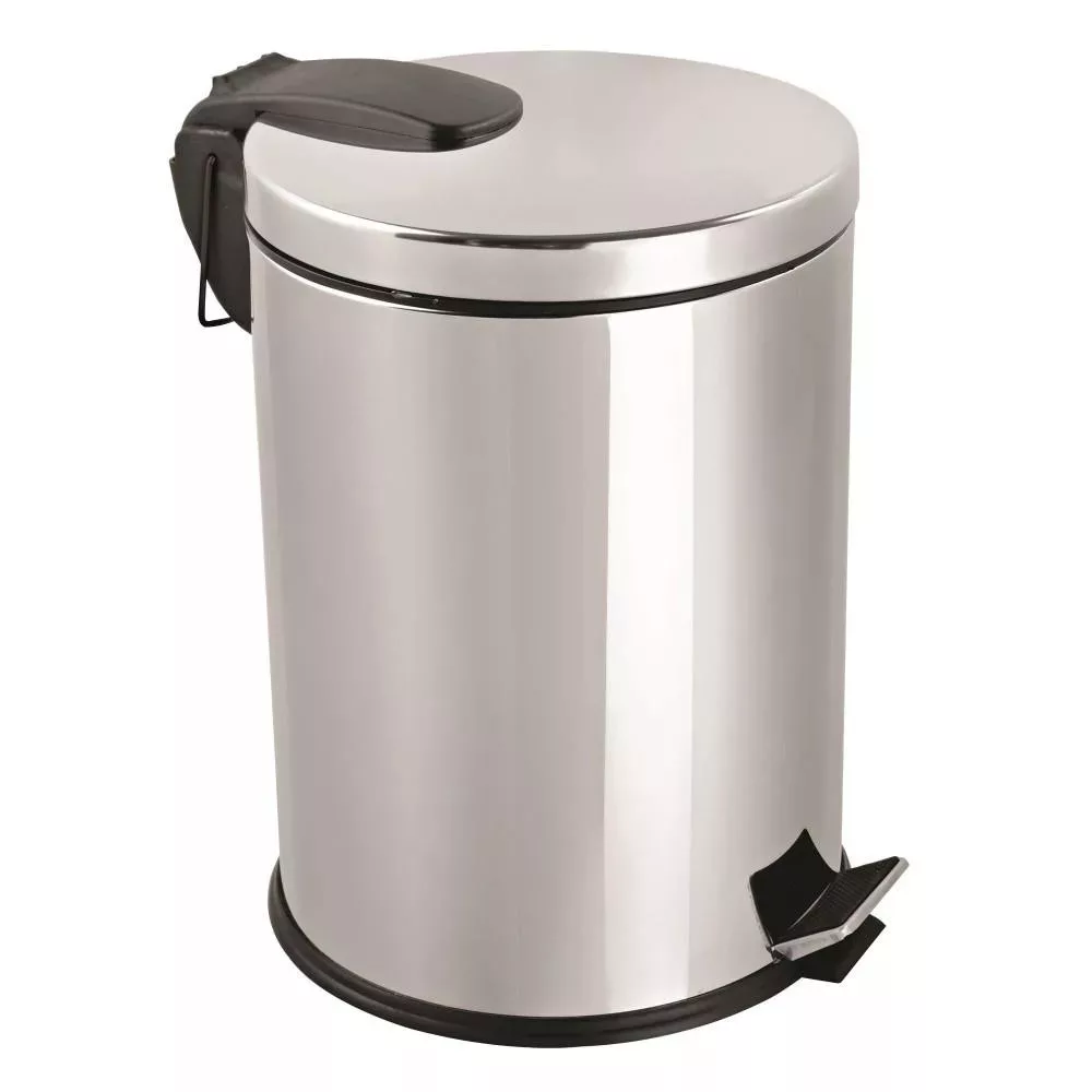[VPDM0107] Dayco rozsdamentes acél pedálos szemetes, kivehető vödörrel, 30L, szürke