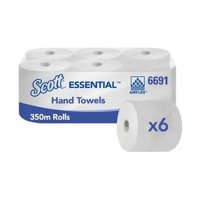 Kimberley-Clark tekercses papír kéztörlő, fehér, 1 réteg, 350 m, 19,80 cm széles