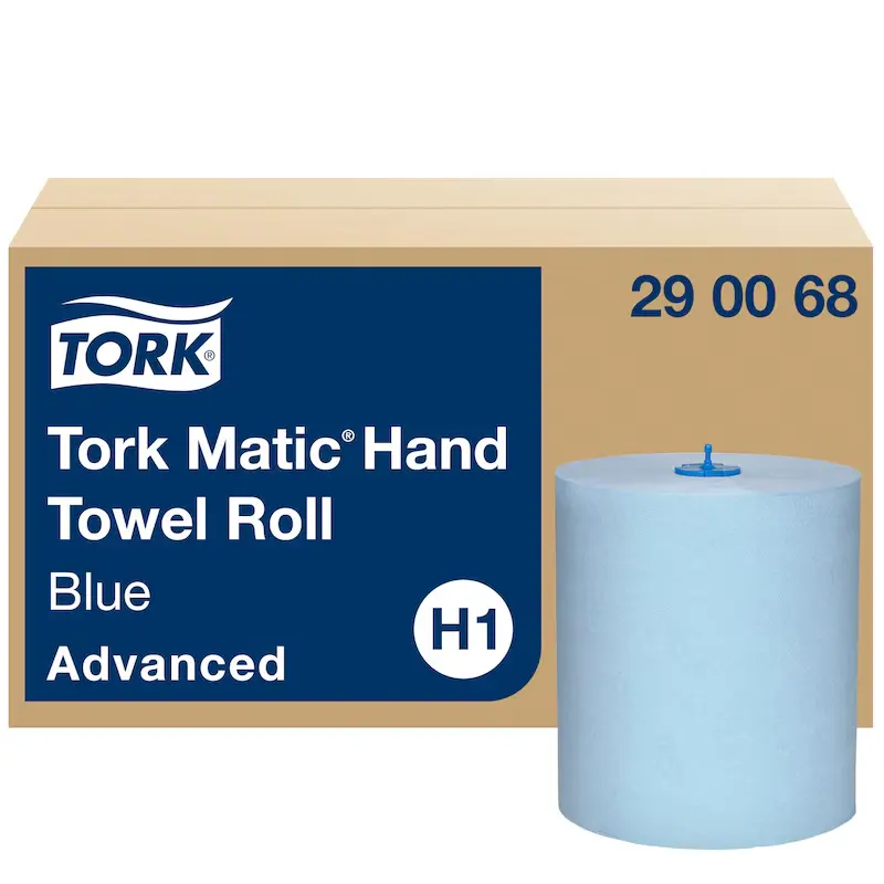 [TO290068] Tork Matic tekercses papír kéztörlő, kék, 2 réteg, D19, 150 m, 6 tek./karton