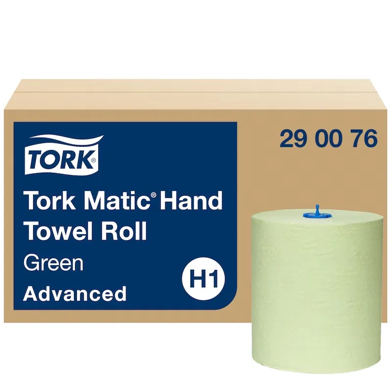 [TO290076] Tork Matic tekercses papír kéztörlő, zöld, 2 réteg, D19, 150 m, H1, 6 tek./karton