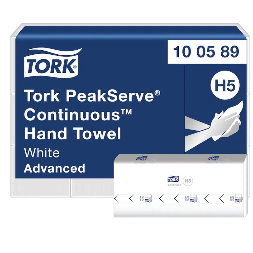 [TO100589] Tork PeakServe folyamatos adagolású papír kéztörlők, fehér, H5