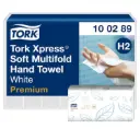 Tork Xpress Soft Multifold papír kéztörlő, fehér, 2 réteg, 25,5 x 21,2 cm, 21 csom./karton, W hajtás, H2