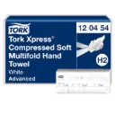 Tork Xpress tömörített soft multifold papír kéztörlő, fehér, 2 réteg, 32,2 x 21,2 cm, 12 csom./karton, W hajtás, H2