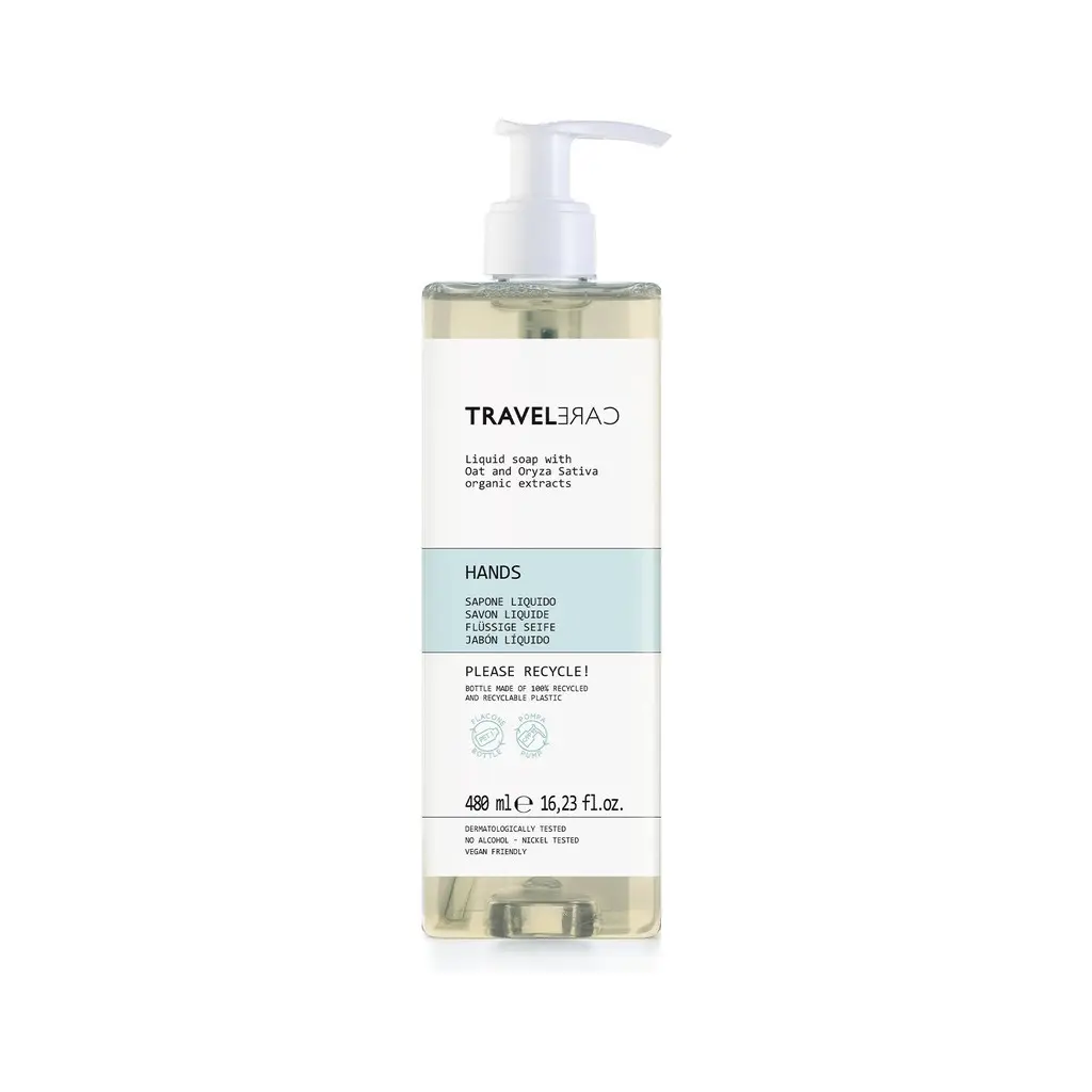 [HGFLP500RLMTR3] Travel Care, folyékony szappan, nem utántölthető, 480 ml